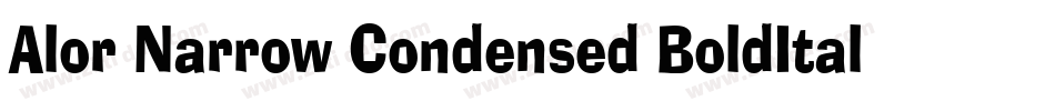 Alor Narrow Condensed BoldItalic字体转换